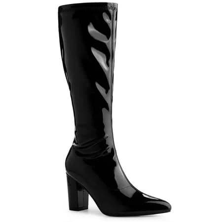 Blissful Step Women's GoGo Boot Block Heel Knee High Boots