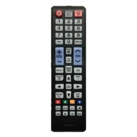 Tv Remote Control for Samsung LCD LED TV with all backlit buttons, Black