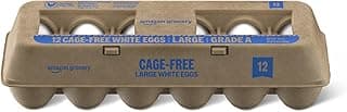 Amazon Grocery, Cage-Free Large White Eggs, Grade A, 1 Dozen