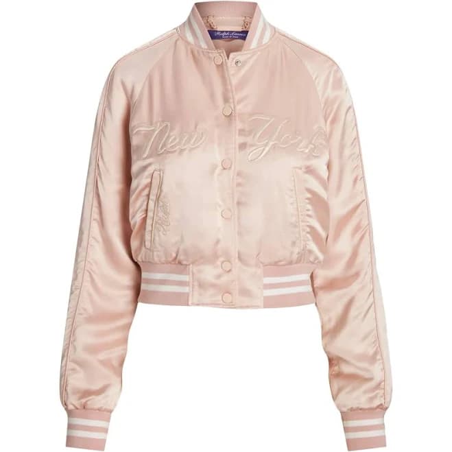 Ralph Lauren Women's Parson Satin Bomber Jacket