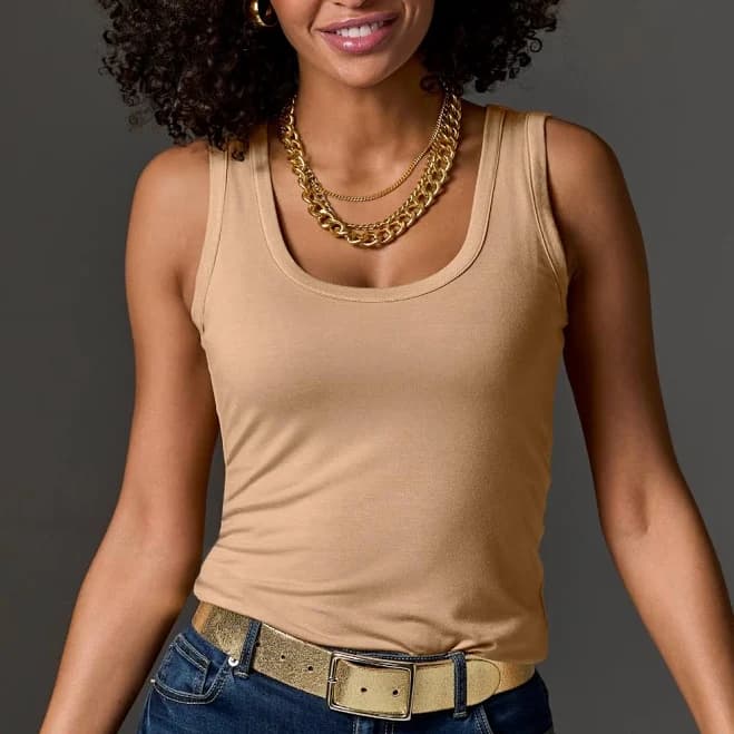 Boston Proper So Effortless Scoop-Neck Tank Top