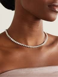 KOLOURS JEWELRY Hexagon large 18-karat white gold diamond tennis necklace | NET-A-PORTER