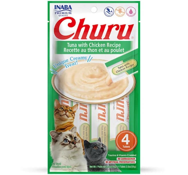 Inaba Churu Grain-Free Tuna with Chicken Puree Lickable Cat Treat