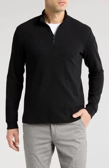 Boss Men's Tenore Quarter Zip Sweater