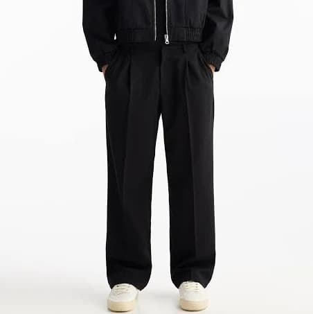 Pull&Bear Men's Tailored Wide-leg Pants