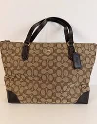 Coach Signature Zip Jacquard Tote