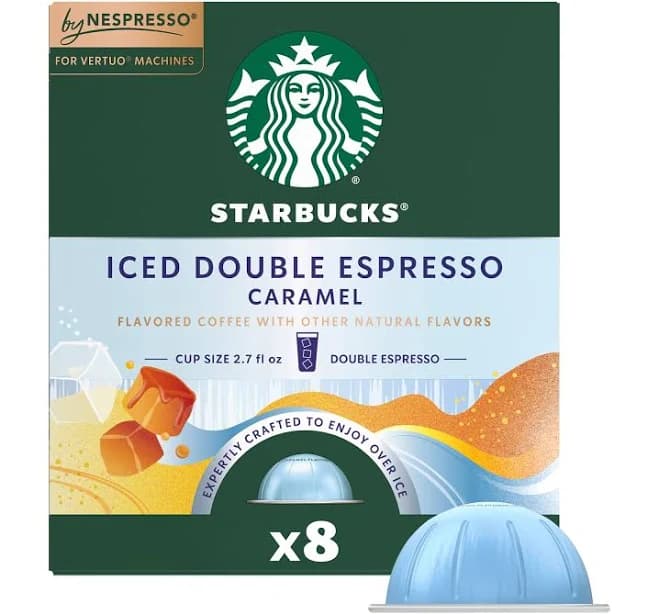 Starbucks by Nespresso Vertuo Iced Double Espresso Caramel Flavored Coffee Pods