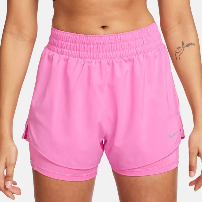 Nike Women's One Dri-FIT High-Waisted 3" 2-in-1 Shorts