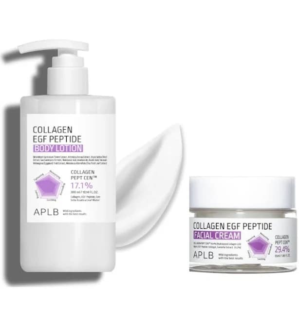 APLB - Collagen EGF Peptide Body Lotion - 300ml (1ea) X Facial Cream - 55ml(1ea) Set by Stylevana