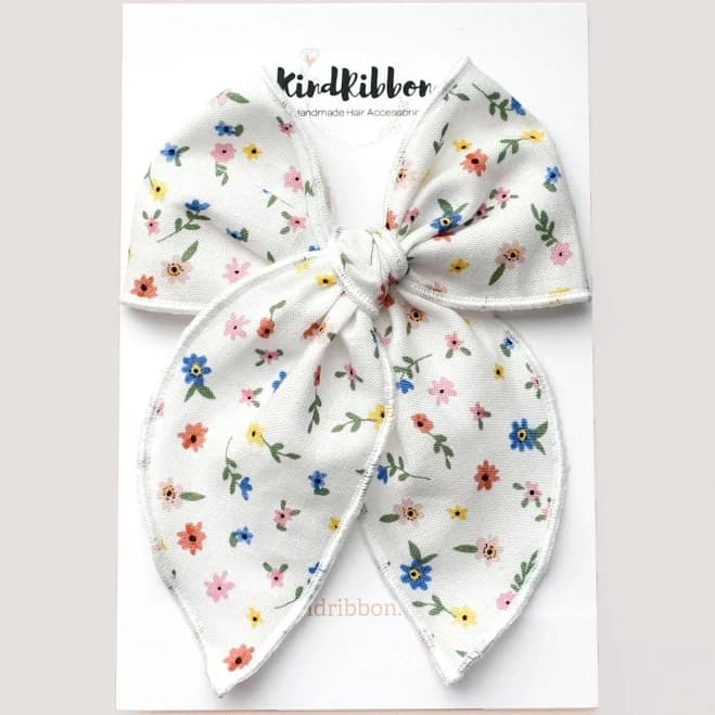 Floral Bow Scrunchie Headband