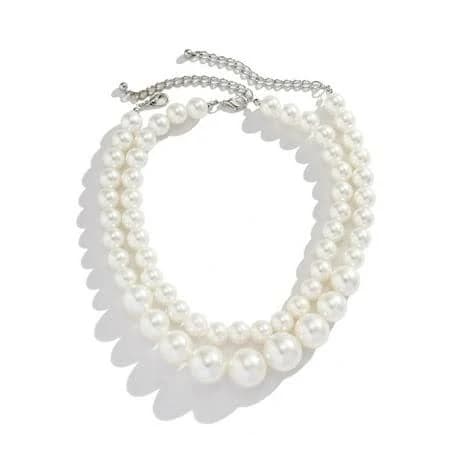 Dainty Pearl Beaded Choker Necklace