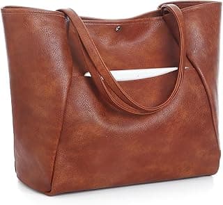 Large Tote Bag for Women Work 25L Travel Vegan Leather Ladies Handbags Weekender Purses