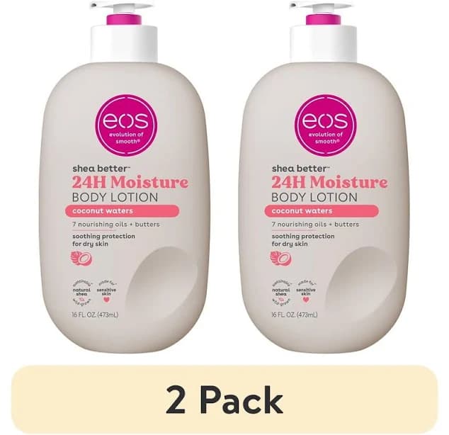 (2 pack) eos Shea Better Body Lotion - Coconut Waters, Made for Dryness, 16 fl oz., Multicolor