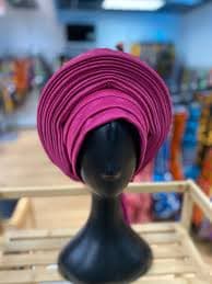 Pink Pre-tied Gele – Designs By Anna J LLC