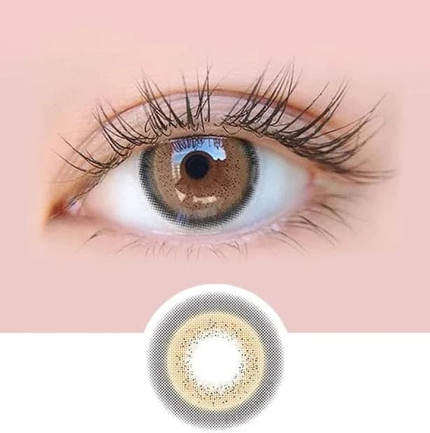 Maddie Green Hazel Brown Circle Color Contact Lenses 0.00 (non prescription) / Brown