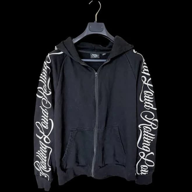 Rolling Loud Festival Tribal Embroidered Sleeve Zip Up Hoodie Medium