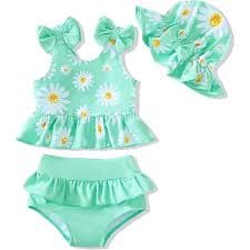 Amazon.com: stylesilove Toddler Kids Girl Cute and Fun One-Piece Swimsuit with Hat 2pcs Set Bathing Pool Beach Swimwear (Polka Dots Red, 90/1-2 Years) : Clothing, Shoes & Jewelry