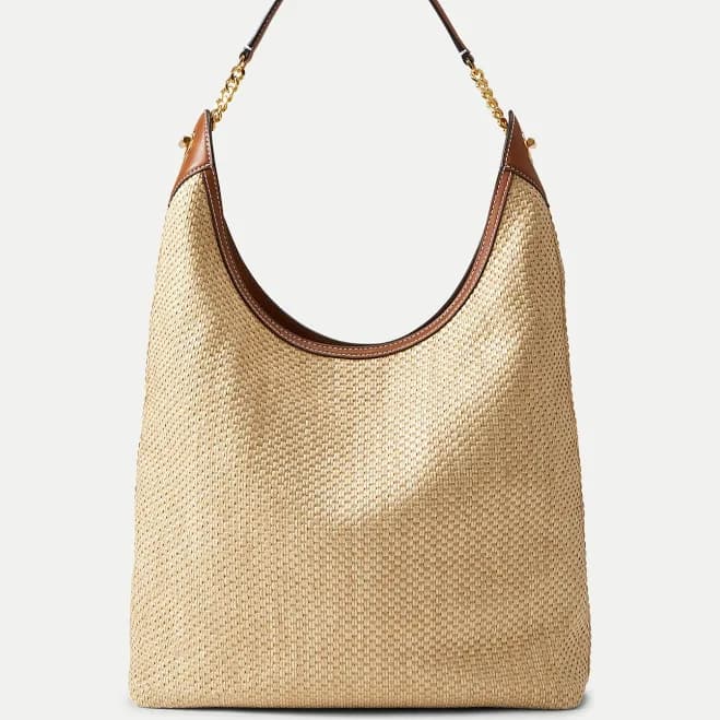 Veronica Beard Jour Raffia Shoulder Bag