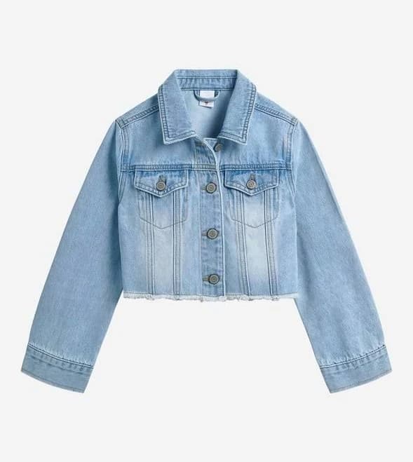 Kids fabkids Cropped Denim Jacket Girls