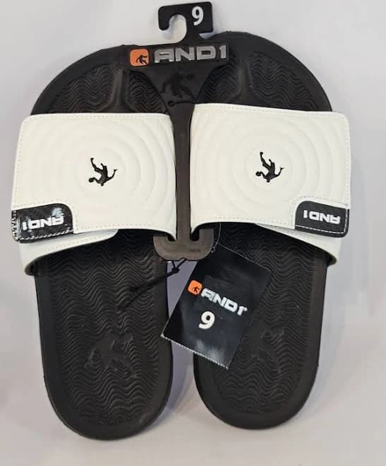 AND1 Men's Adjustable Swirl Slide Sandals