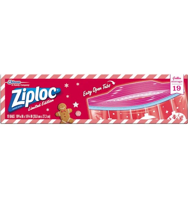 Ziploc Holiday Storage Bags Gallon 19 Ct
