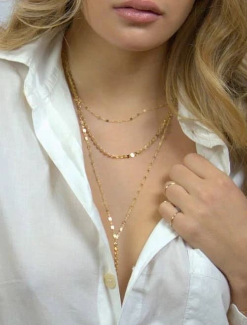 Gold Filled Layered Y Necklace