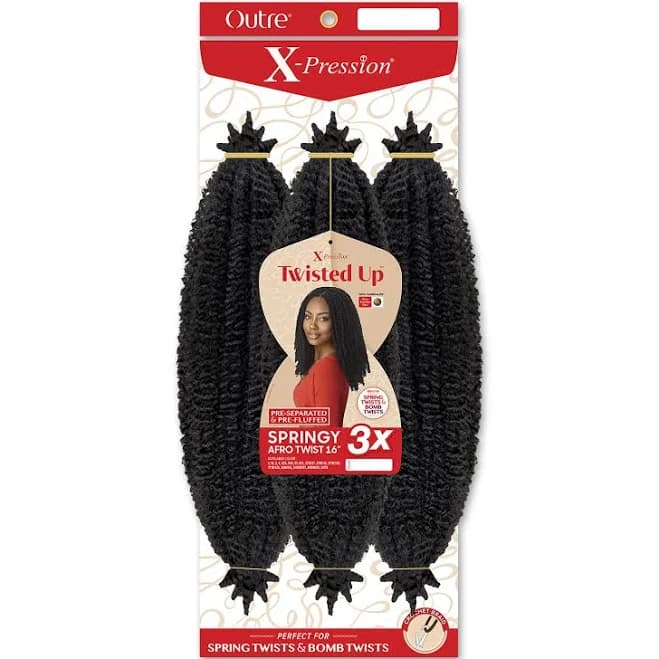 Outre Synthetic Hair Crochet Braids X-Pression Twisted Up 3X Springy Afro Twist 16"