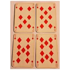 4 SINGLES: Handa “Pin-Up No. 5” Playing Cards, c.1960. For Sale at Ruby Lane