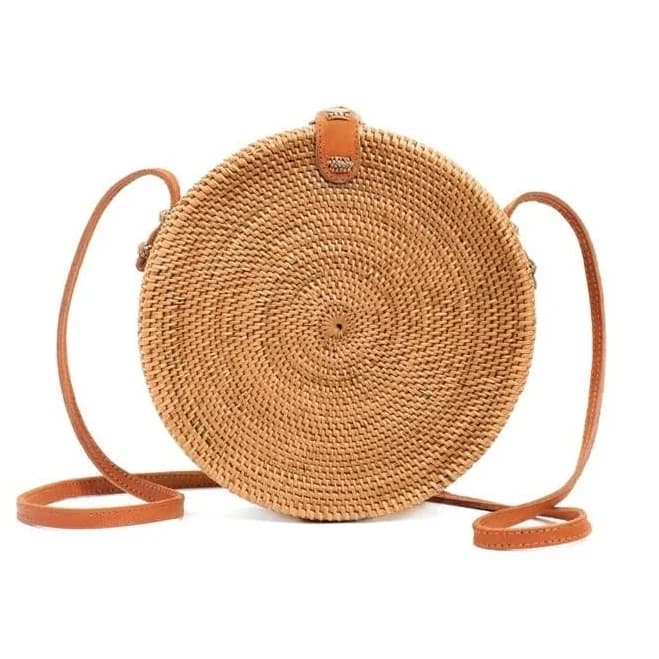 Novum Crafts Women's Handmade Wicker Woven Rattan Bag