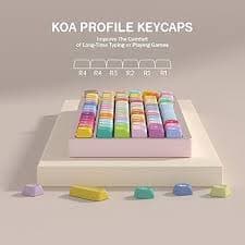 Amazon.com: YMKPVR KBDiy Gummy Bears KOA Profile Keycaps 100 Percent,Dye-Sublimation PBT Cute Custom Keyboard Keycap,139 Key Cap Set for Cherry Gateron MX Switches Mechanical Keyboards : Electronics