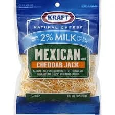 Kraft Finely Shredded Cheese, Mexican Style, Cheddar Jack