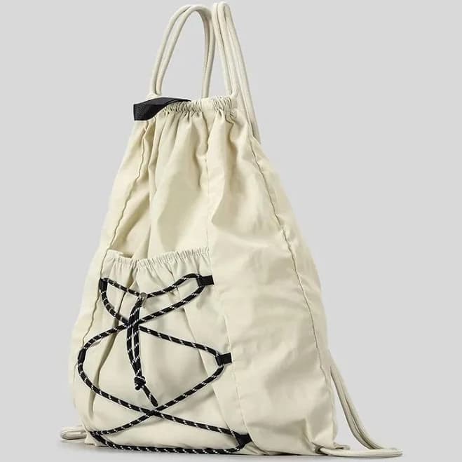 Olga Japanese Drawstring Utilitarian Backpack