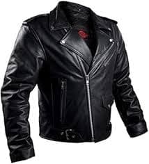 Brando Cafe Racer Biker Jacket - Black Leather Motorcycle Jacket with Armor for Men - 4 Season Riding Jacket with Concealed Carry (CCW), Protective Armor, Mesh - XL : Amazon.com.au: Automotive