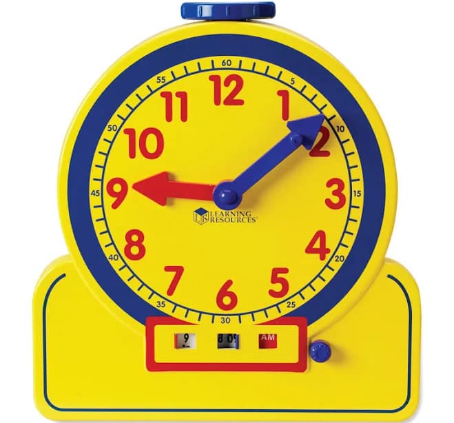 Primary Time Teacher 12-Hour Demonstration Learning Clock
