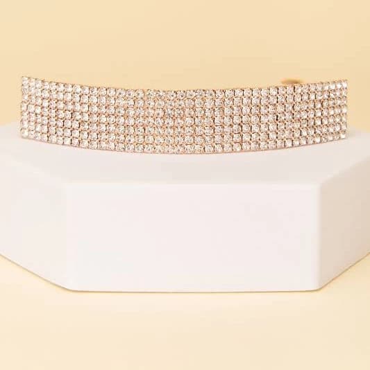 Sophia Collection Ashley Rhinestone Pavé Rectangular Hair Barrette