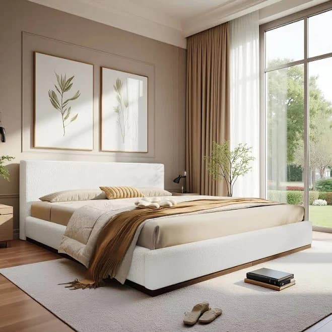Queen /King Upholstered Platform Bed