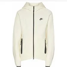 Nike Men's Cream and Black Hoodie