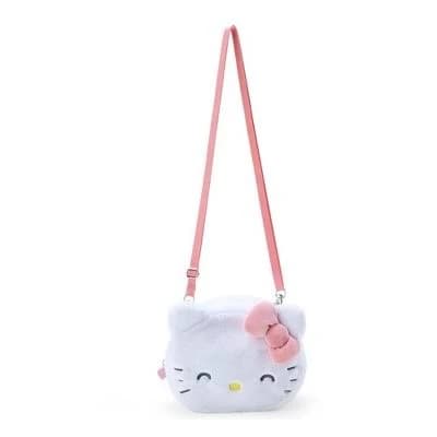 Hello Kitty Fluffy Face Plush Crossbody Bag