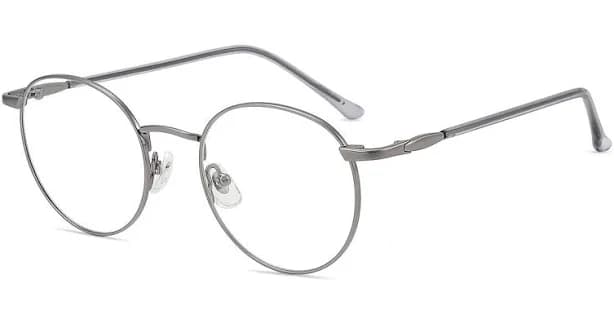 Firmoo Gunmetal Round Prescription Glasses Metal Frame YSL1230
