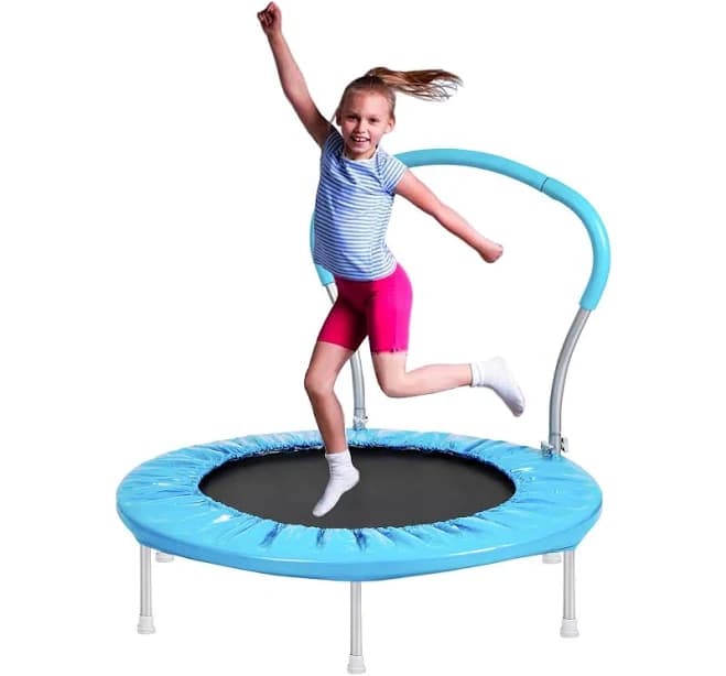 Aukfa Mini Trampoline with Handrail