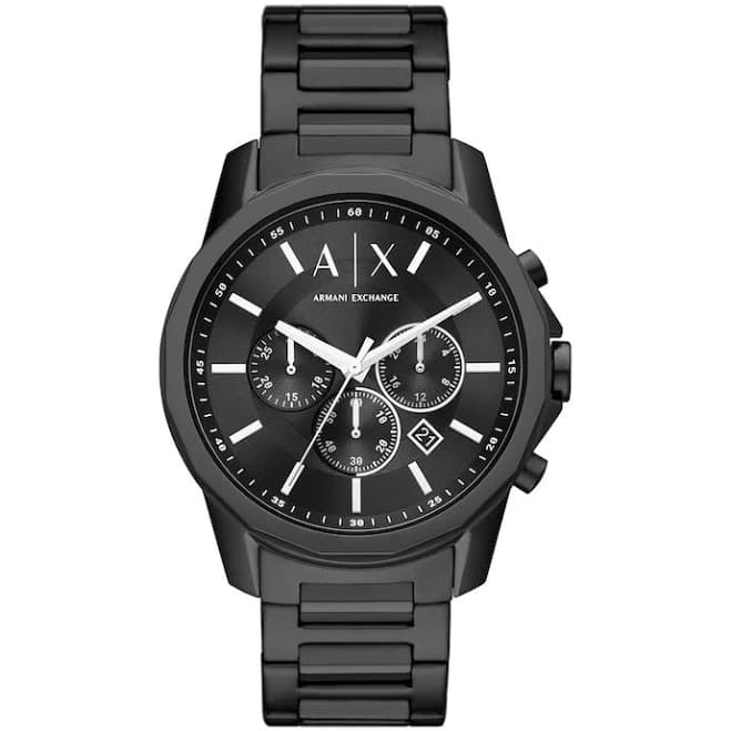 Armani Exchange Men's Chronograph Black Dial Stainless Steel Watch