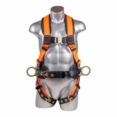 Palmer Safety 3D T/B Orange Hammerhead Construction Harness, Orange/Black, Polyester/Alloy Steel/Galvanized, XL | Bishop Lifting