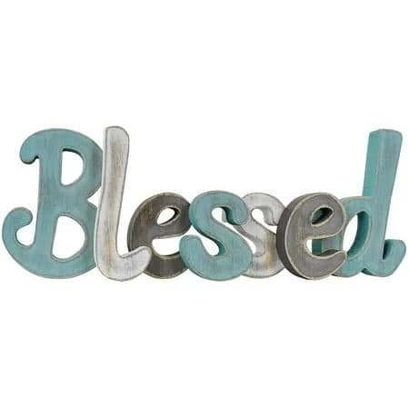 Rustic Wood Blessed Sign