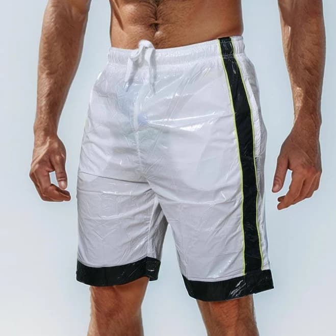 AeroFlex Shiny PU Nylon Fitness Shorts