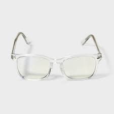 Women's Crystal Rectangle Blue Light Filtering Glasses - Wild Fable™ Clear : Target