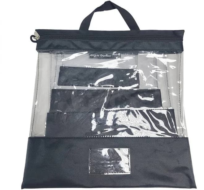 Black Clear Vinyl Organzing Bag | Tutto #1616BCO