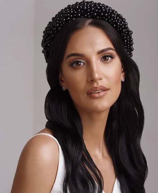 Pearl Beaded Wide Headband