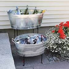 Amazon.com : Achla Designs Standard Oval Galvanized Steel Tub : Patio, Lawn & Garden