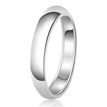 Classic Tioneer Sterling Silver Plain Wedding Band Ring