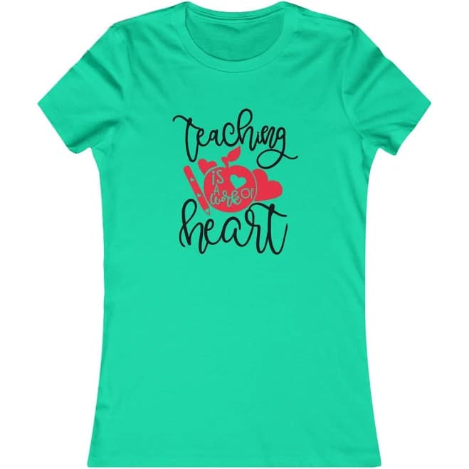 Custom Teacher Heart Shirt